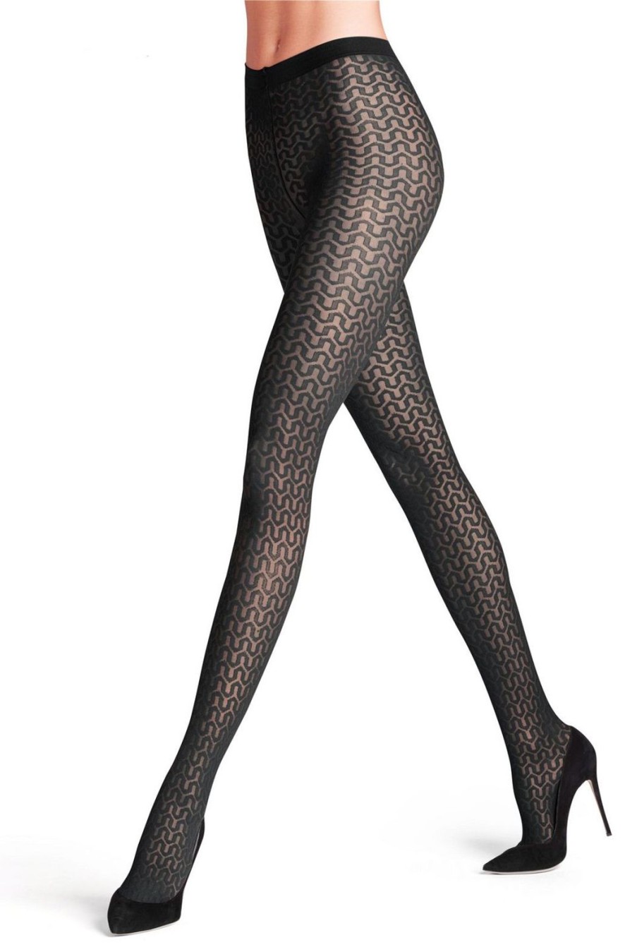 Accessories Falke | Cryptogram 30 Den Tights - Black