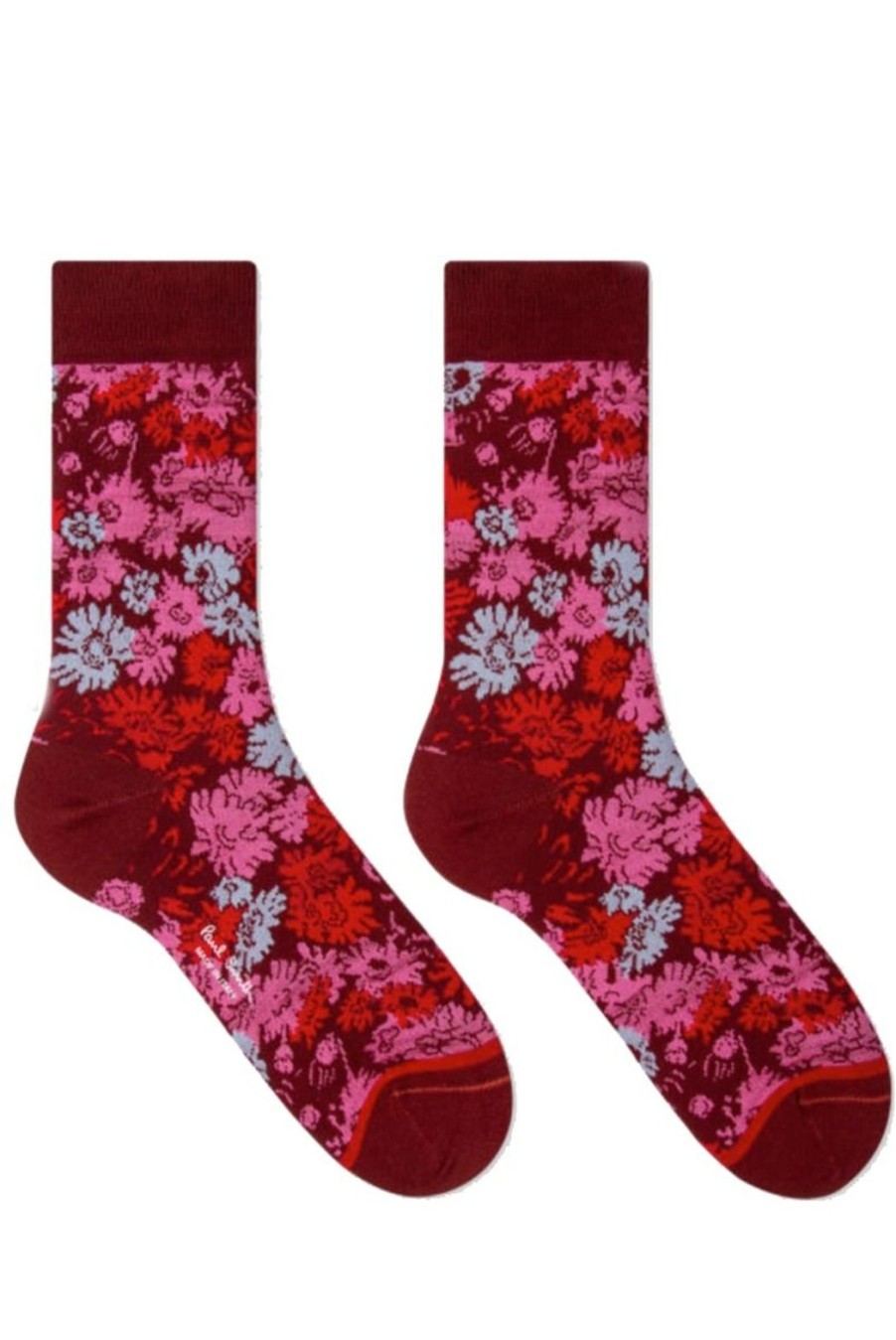 Accessories Paul Smith | Archive Floral Socks - Burgundy