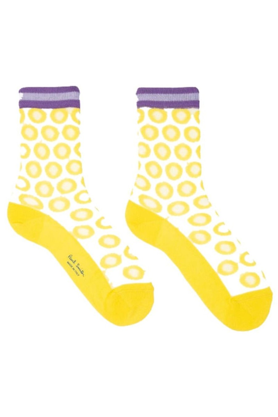 Accessories Paul Smith | Bella Sheer Glow Polka Dot Socks - Yellow