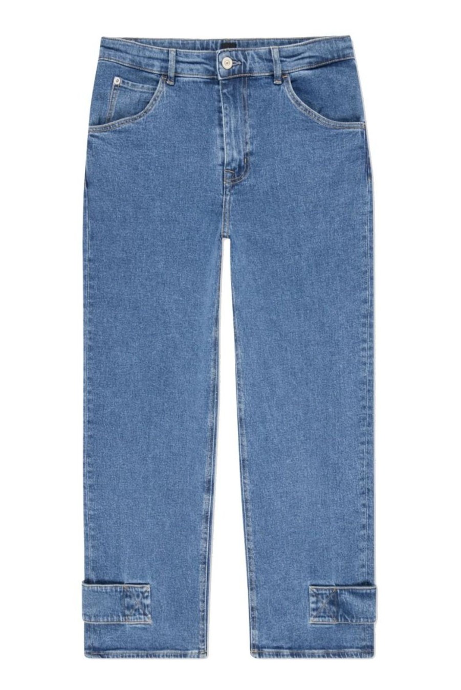 Clothing Paul Smith | Barrel Leg Jeans - Mid-Wash Blue