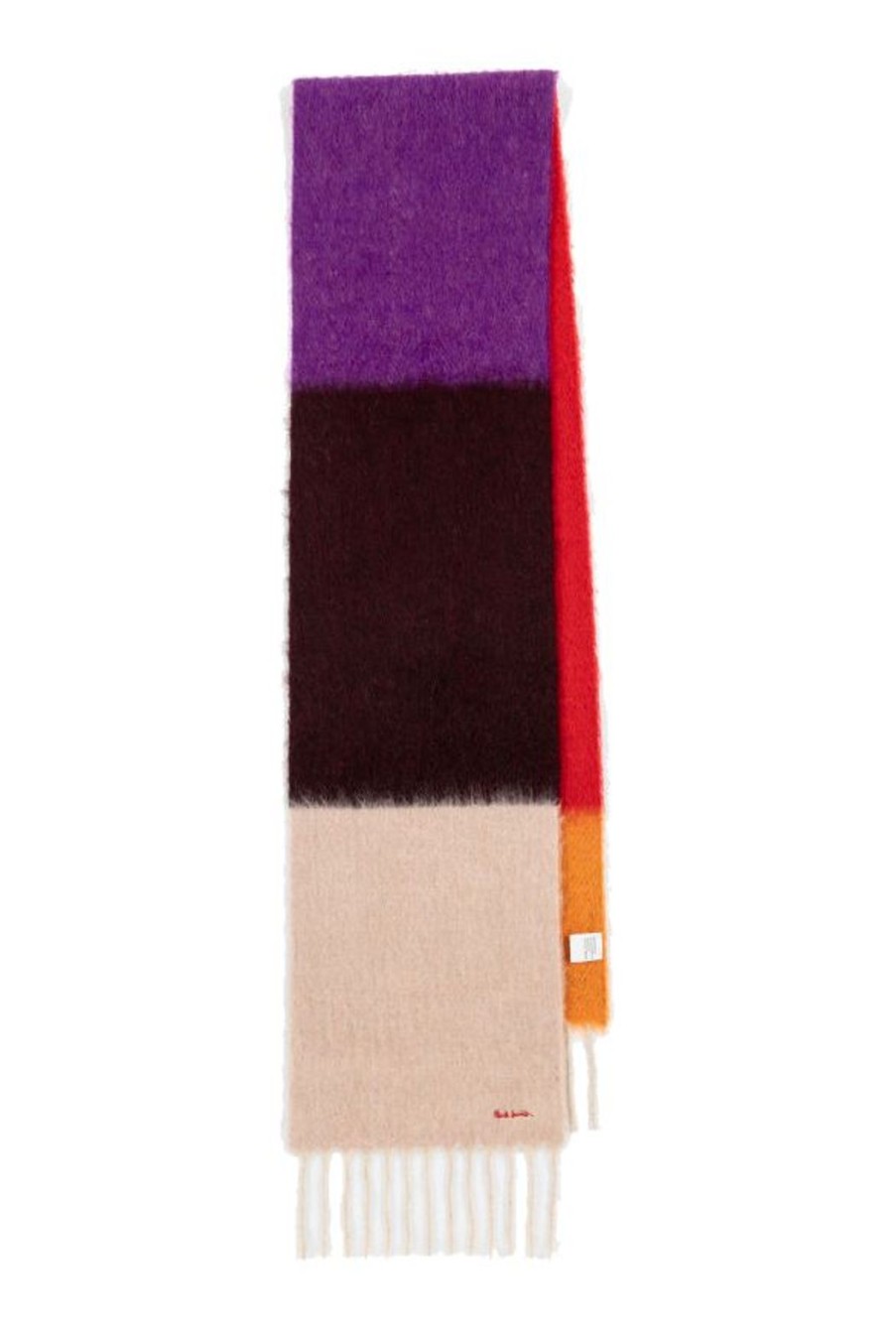 Accessories Paul Smith | Colour Block Fuzzy Scarf - Red