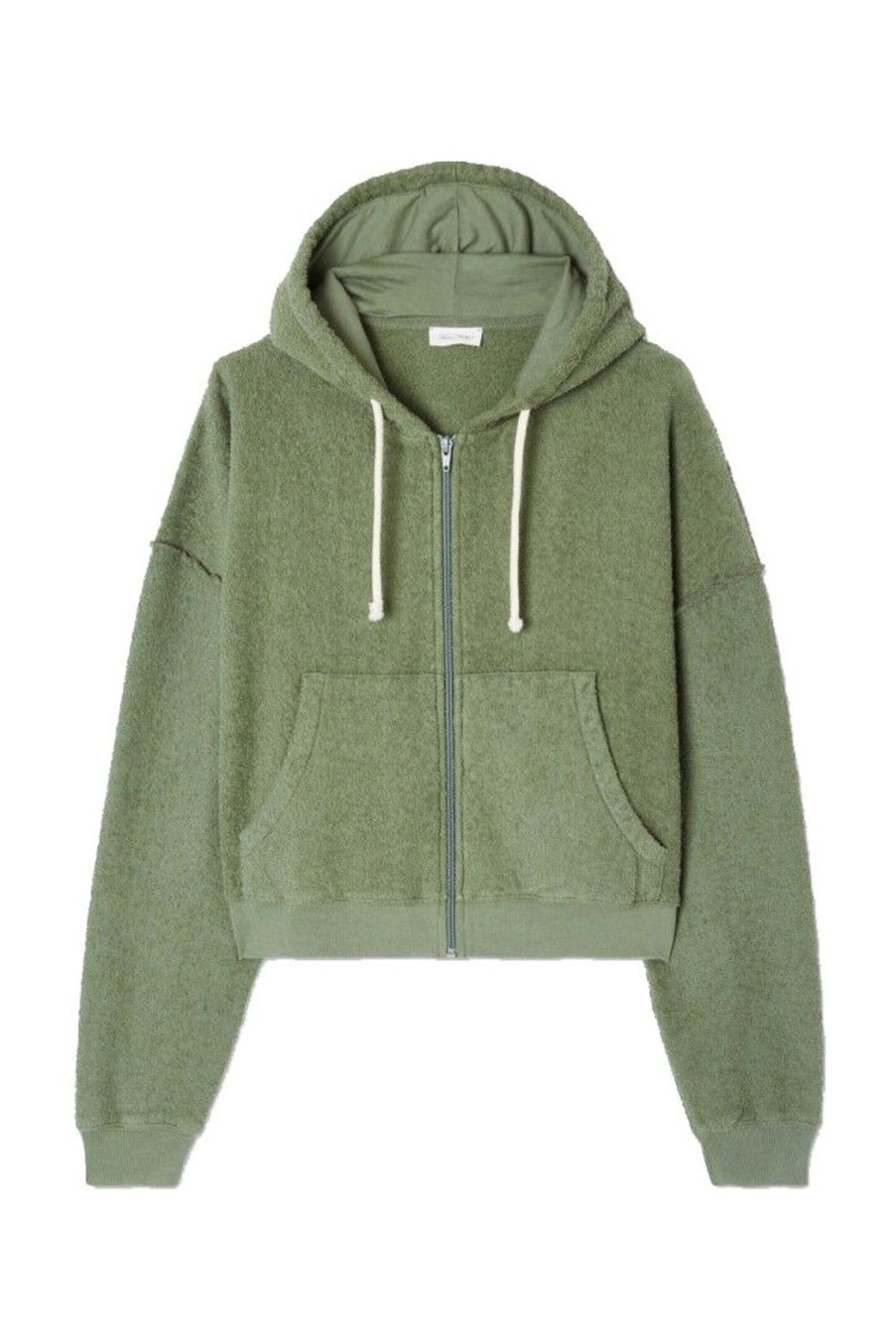 Clothing American Vintage | Bobypark Zipped Hoodie - Bottle Melange