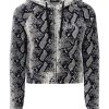 Clothing Juicy Couture | Madison Classic Velour Hoodie - Beige Snake Print