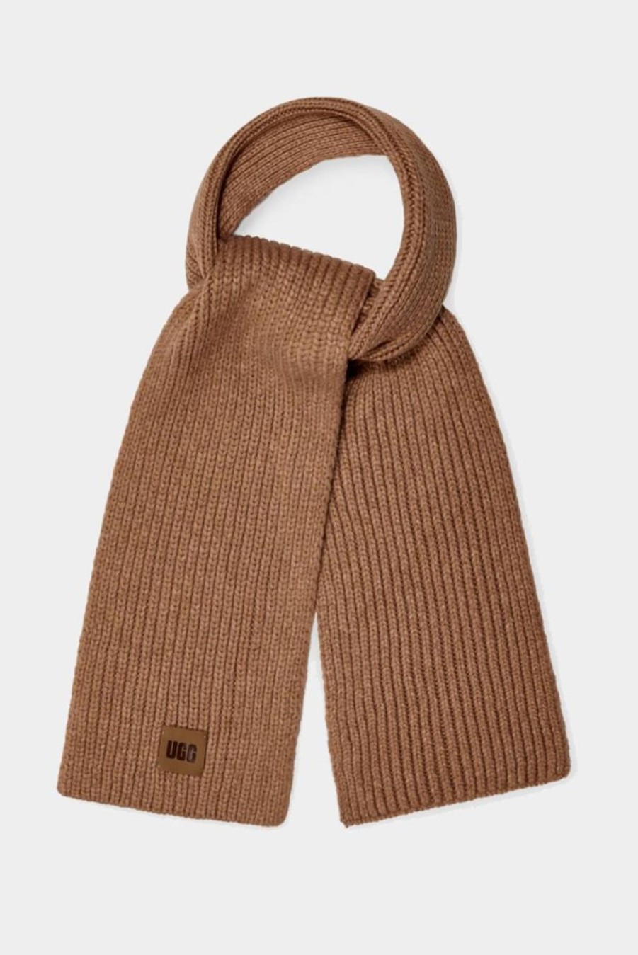 Accessories Ugg | Chunky Rib Knit Scarf - Camel