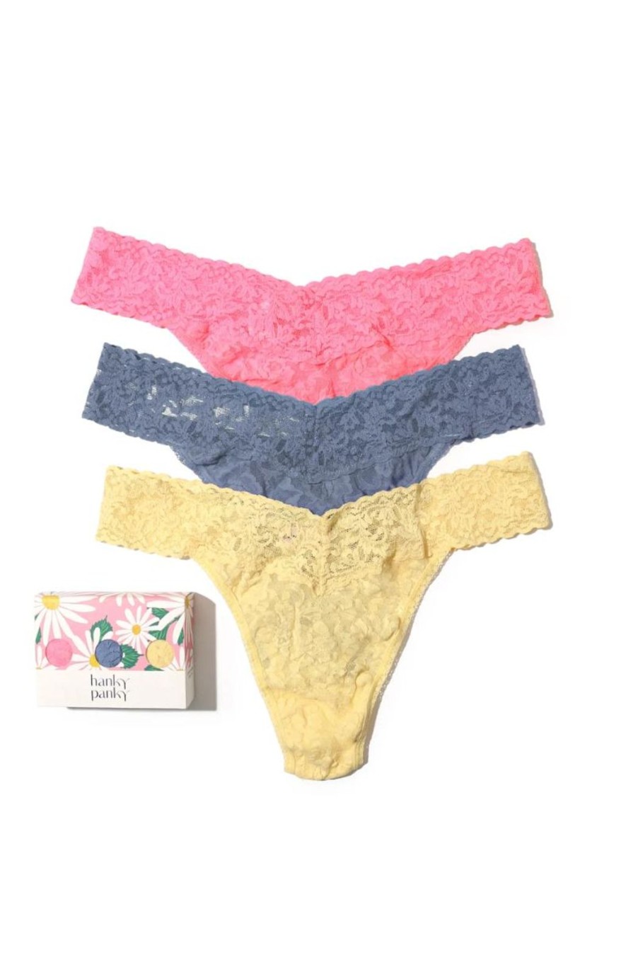 Accessories Hanky Panky | 3 Pack Signature Lace Original Rise Thong