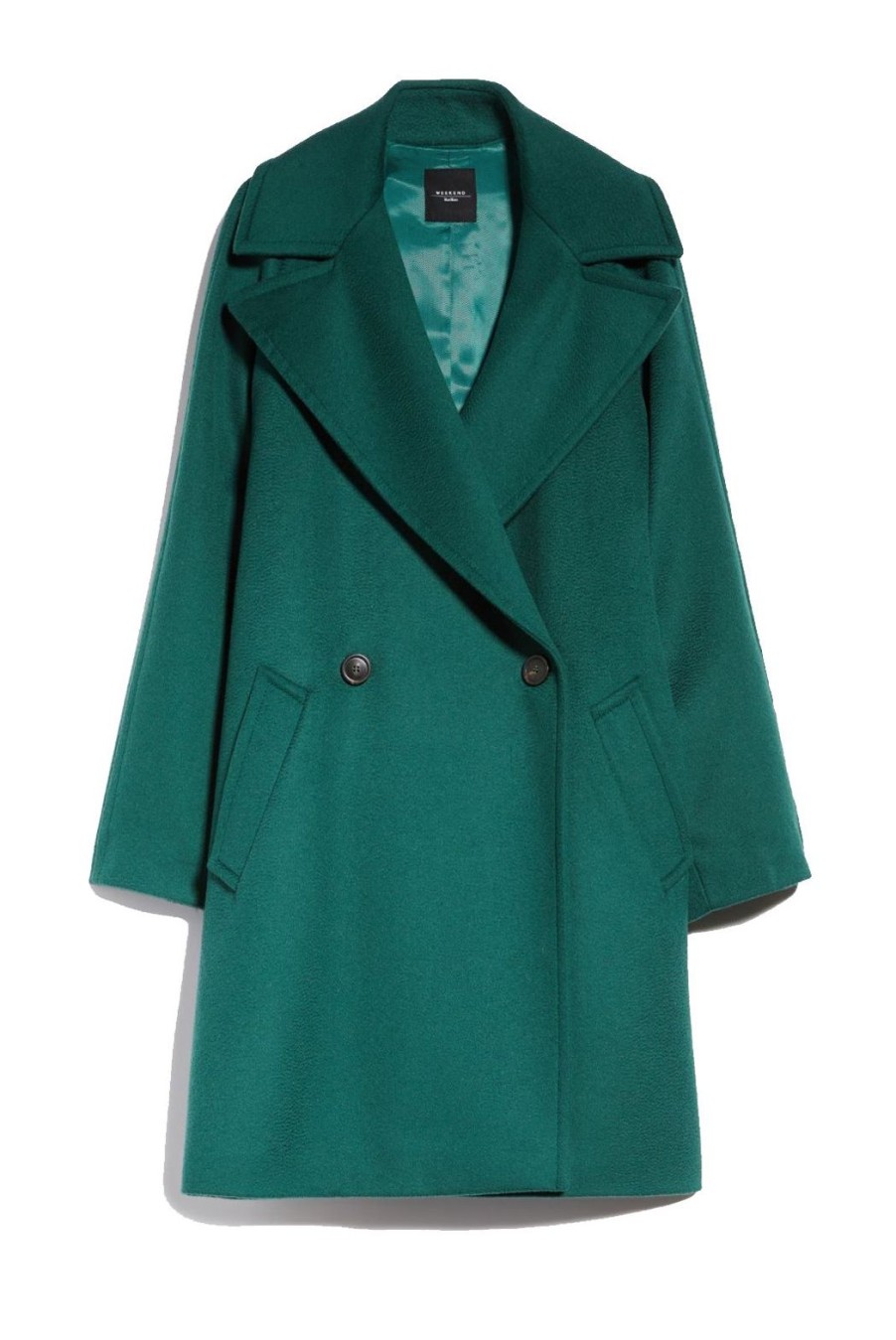 Clothing Weekend MaxMara | Novella Wool Broadcloth Coat - Green