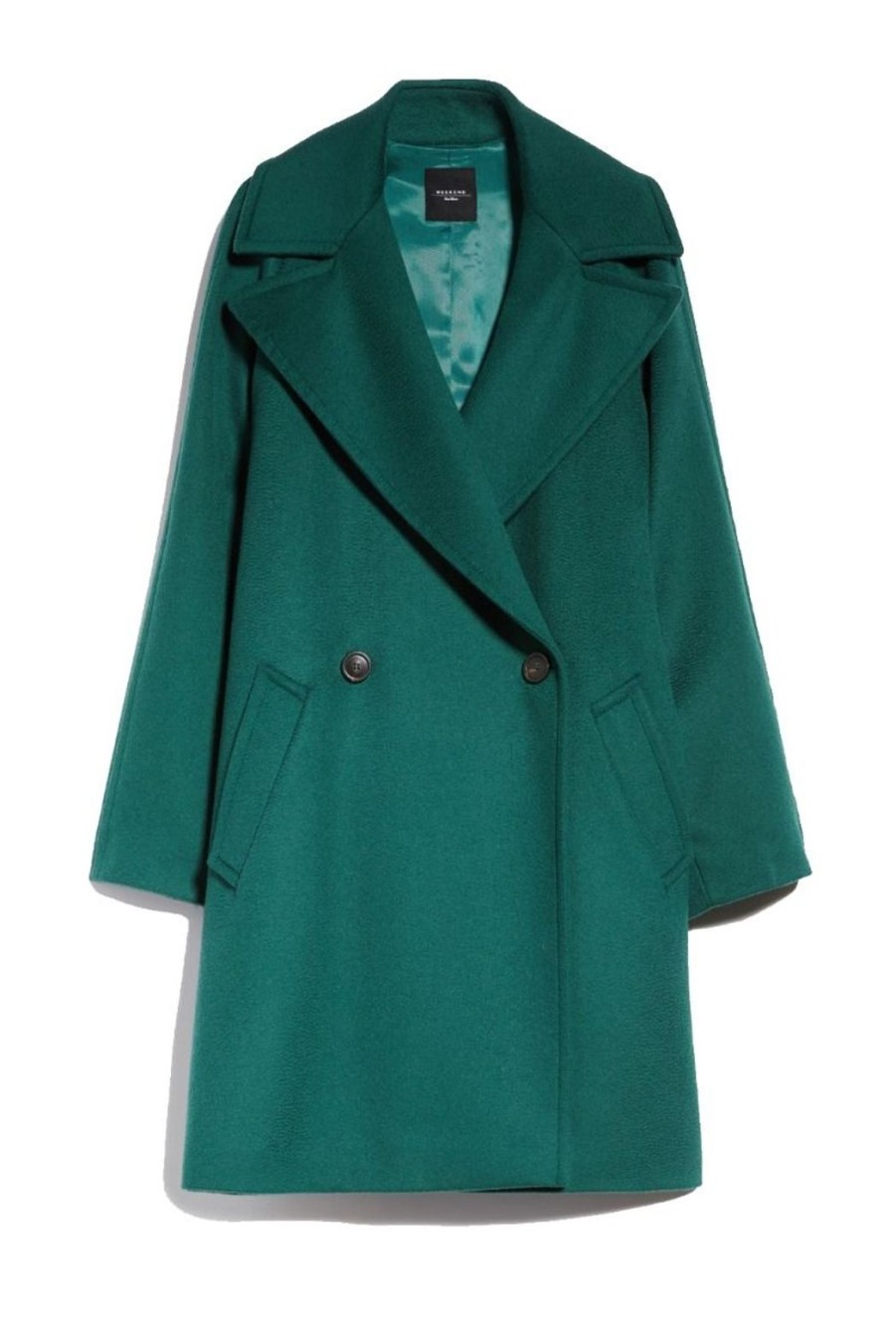 Clothing Weekend MaxMara | Novella Wool Broadcloth Coat - Green