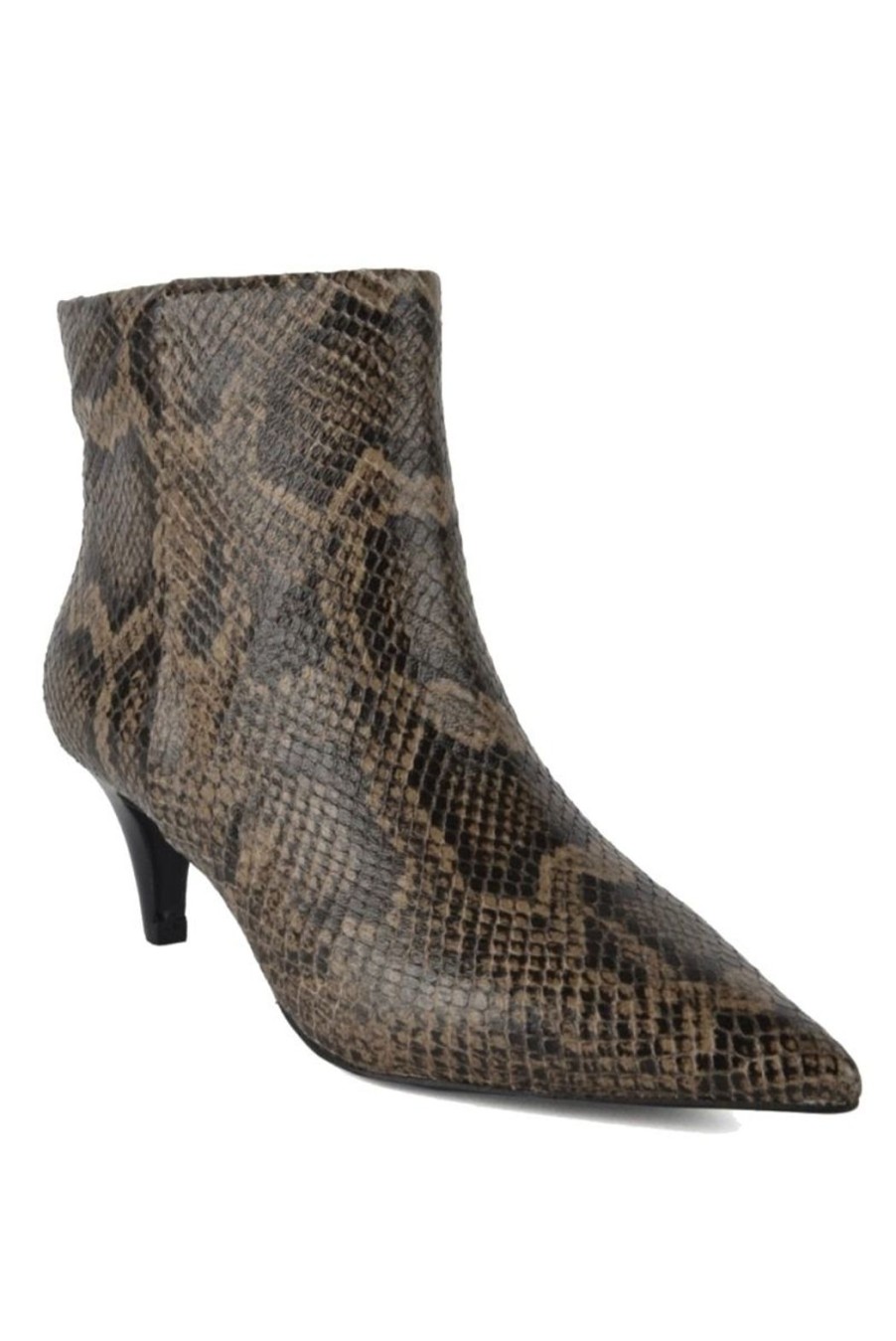 Shoes Ash | Cameron Python Print Boots - Taupe