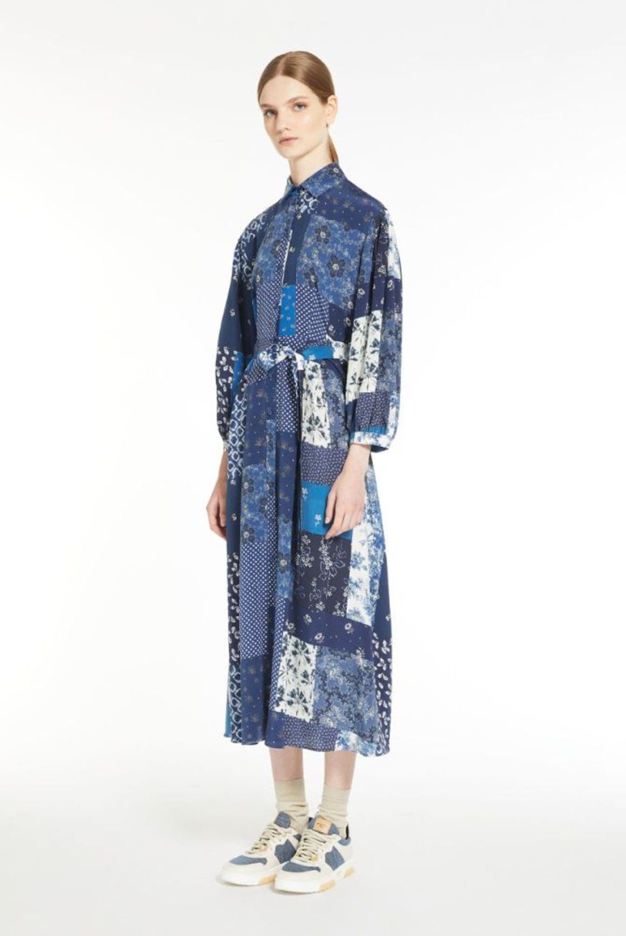 Clothing Weekend MaxMara | Lora Pure Silk Dress - Navy