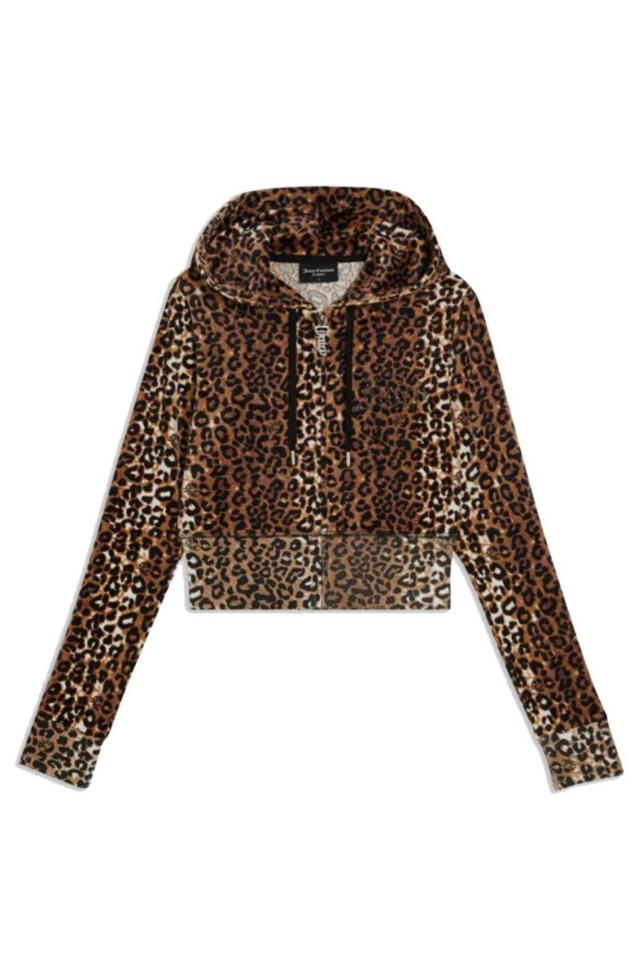 Clothing Juicy Couture | Marissa Classic Velour Hoodie - Leopard