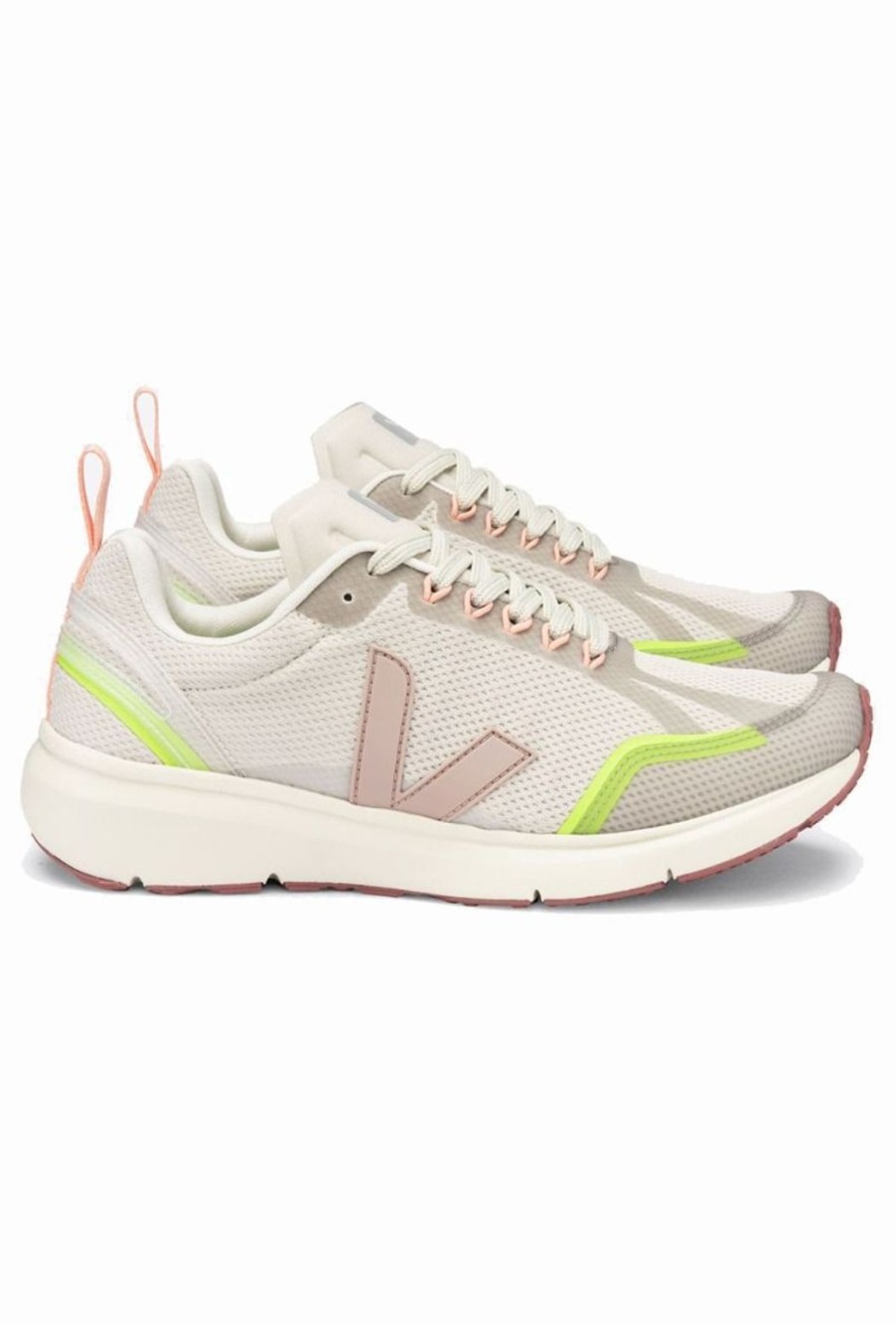 Shoes Veja | Condor 2 Alveomesh - Natural Babe Jaune Fluo