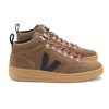 Shoes Veja | Roraima Suede High Top Trainers - Brown Black