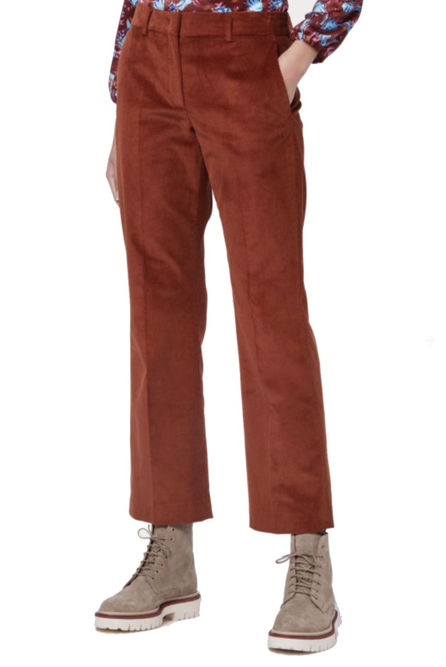 Clothing Paul Smith | Cotton-Stretch Cord Kick-Flare Trousers - Rust