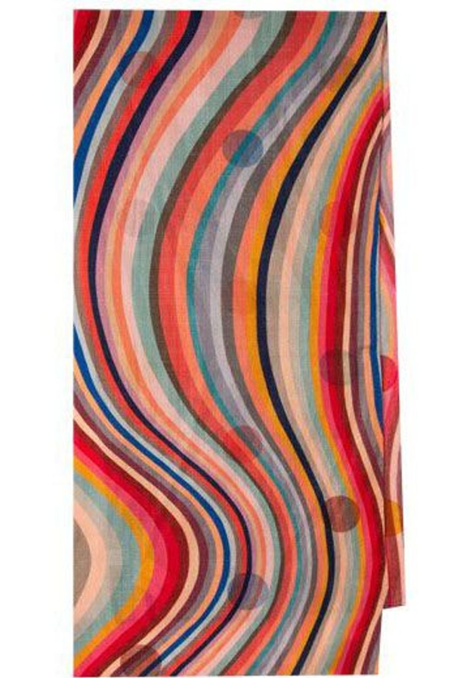 Lifestyle Paul Smith | Swirl & Spot Wool Silk Scarf - Multi