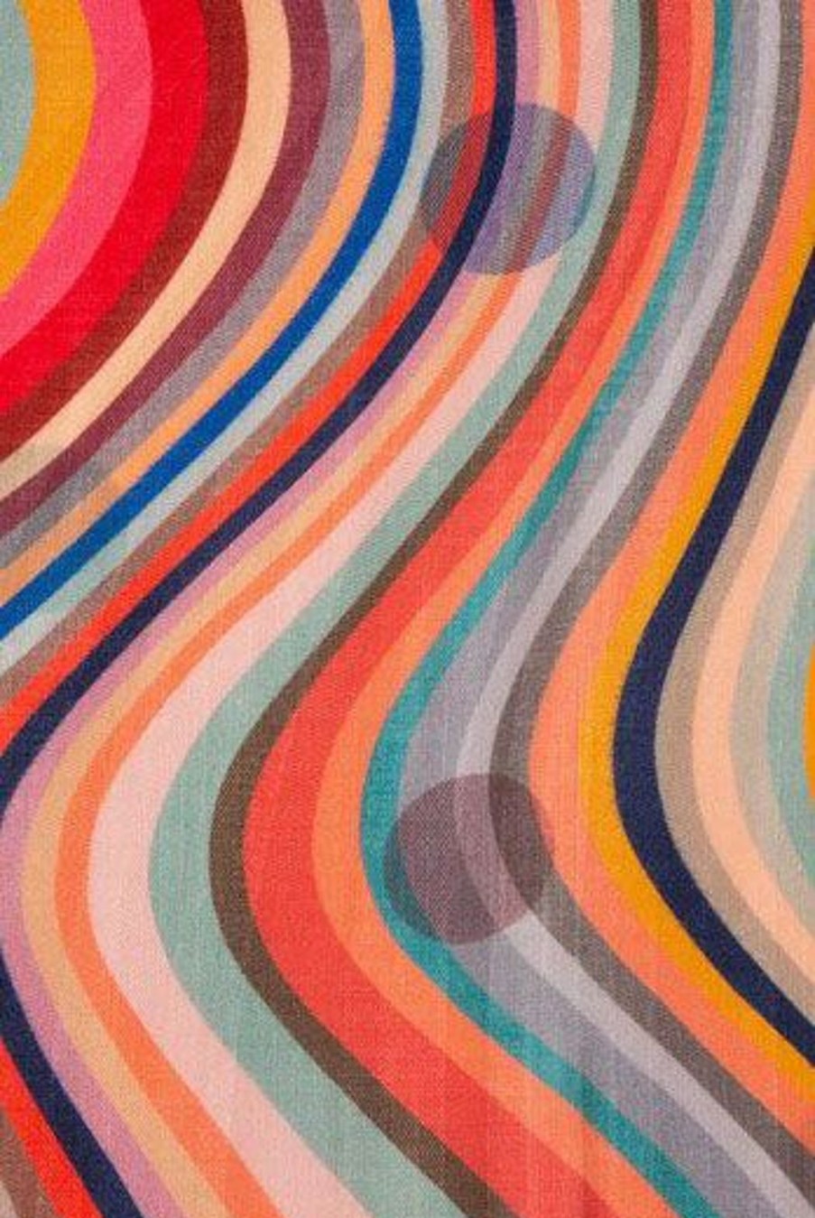 Lifestyle Paul Smith | Swirl & Spot Wool Silk Scarf - Multi