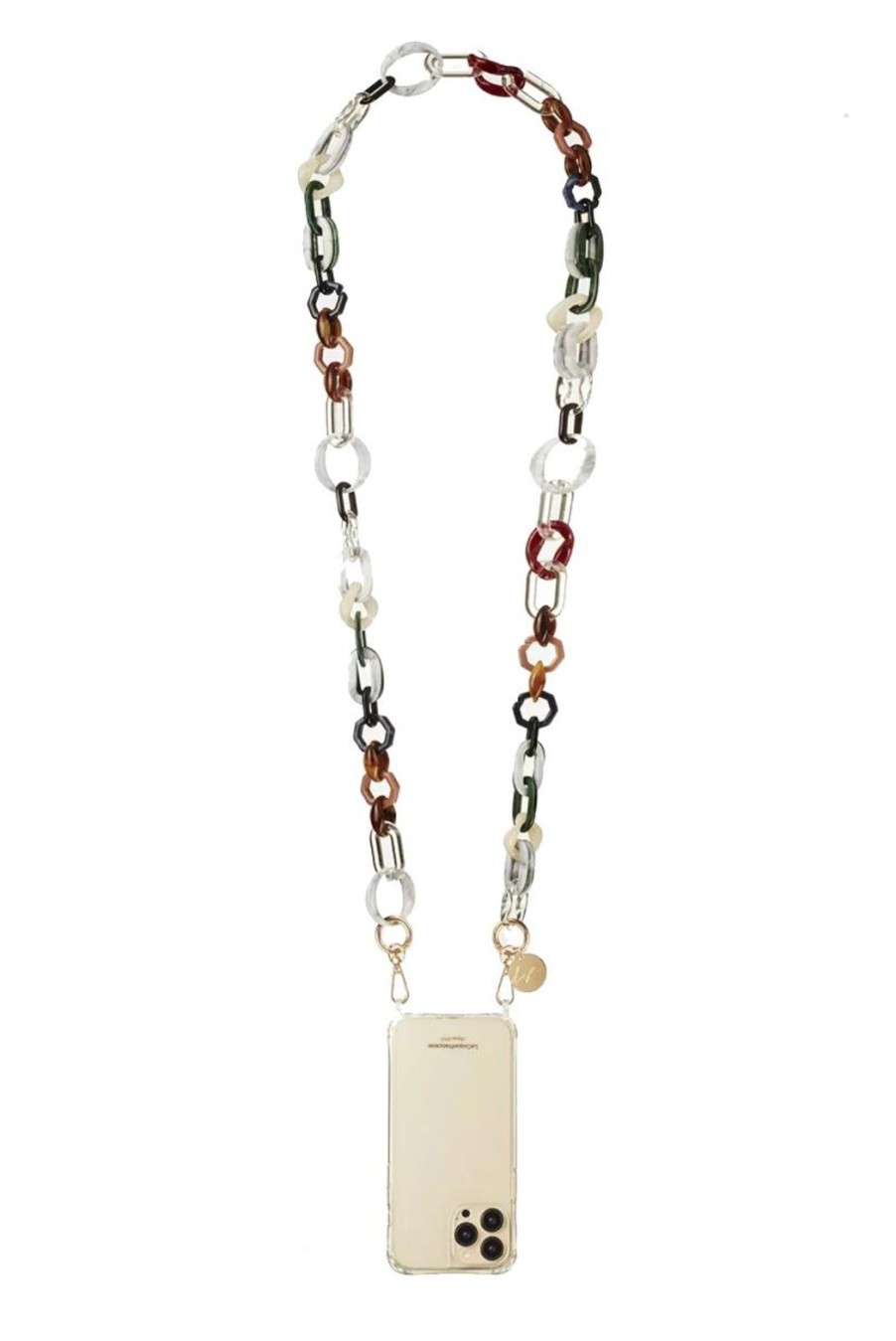 Accessories La Coque Française | Ava Chain 120Cm Resin Gold Carabiners - Multicolour