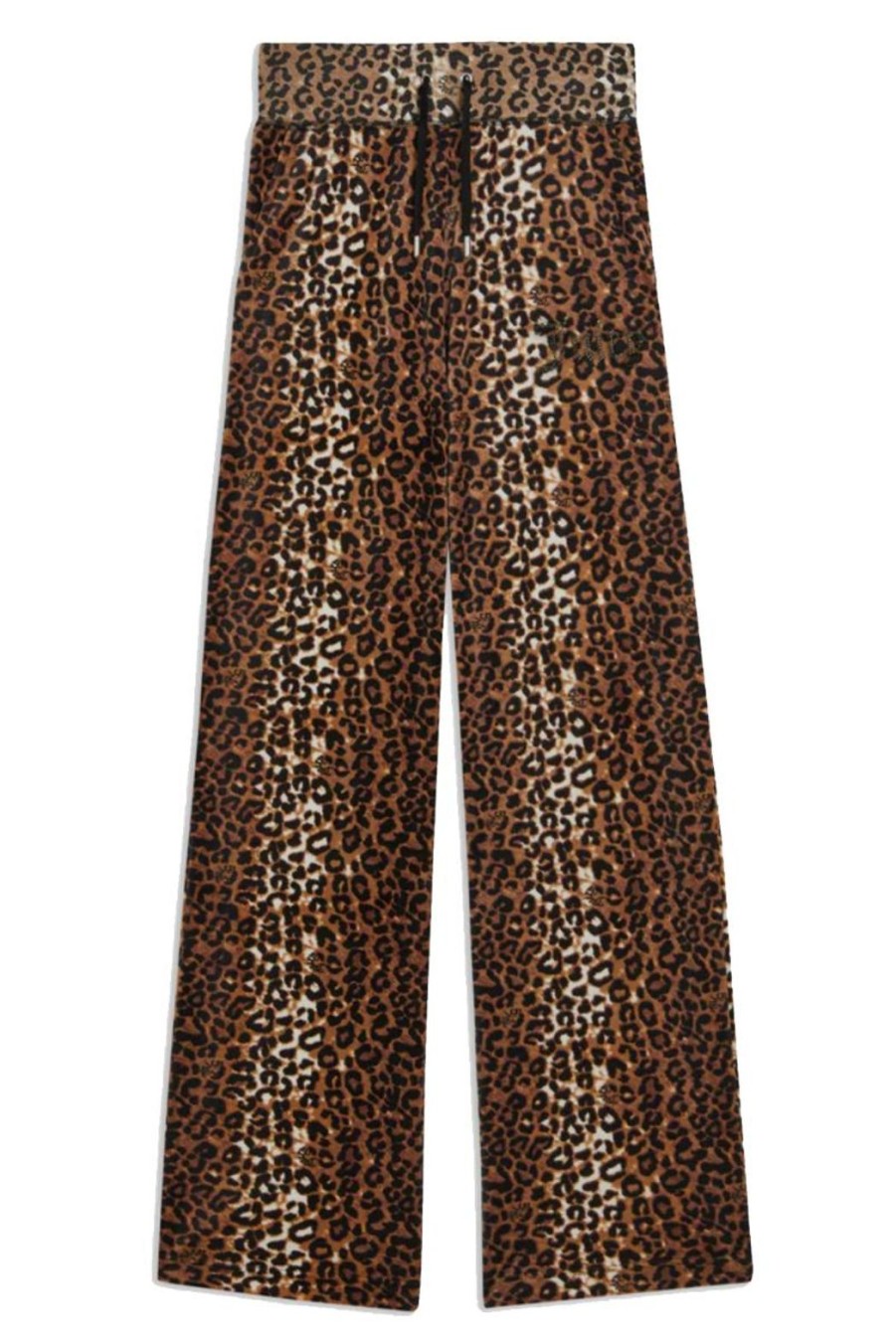 Clothing Juicy Couture | Bexley Classic Velour Wide Leg Bottoms - Leopard