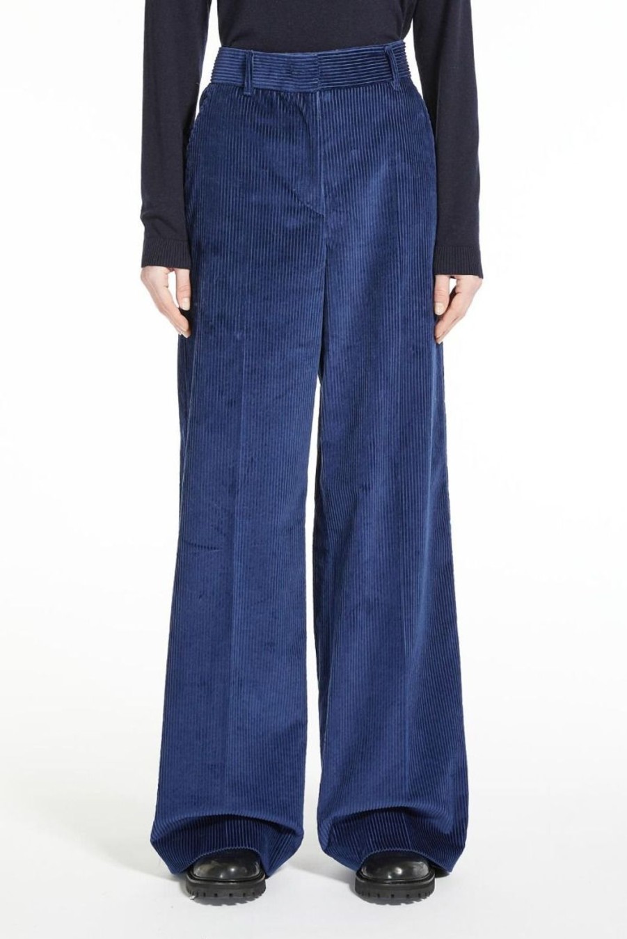 Clothing Weekend MaxMara | Tania Corduroy Trousers - China Blue