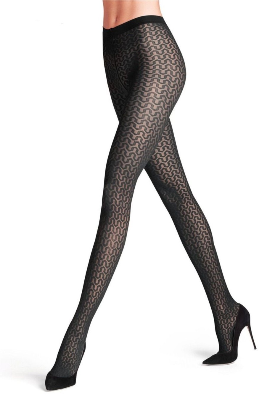 Accessories Falke | Cryptogram 30 Den Tights - Black