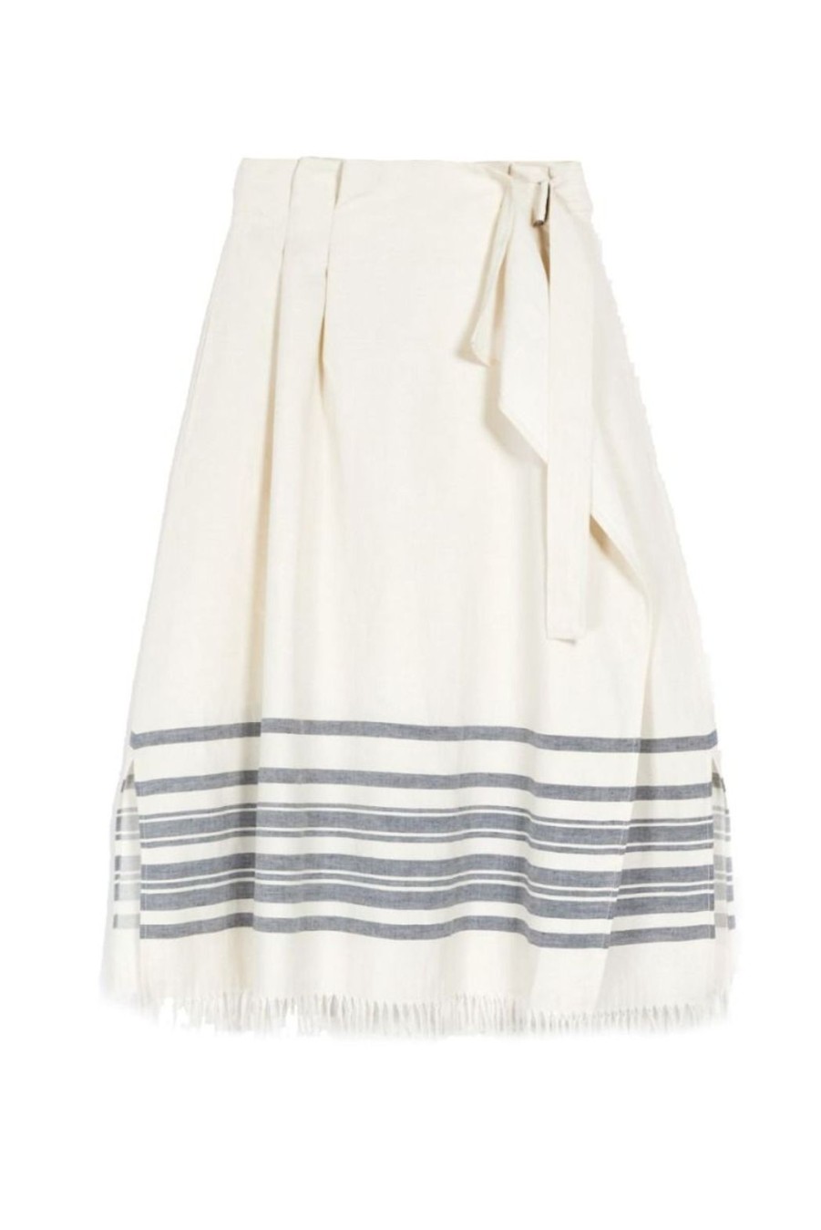 Clothing Weekend MaxMara | Targa Linen & Cotton Skirt - Ecru