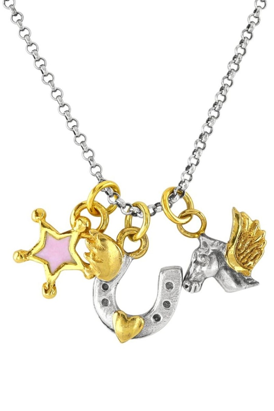 Accessories Sophie Harley | Pegasus Charm Cluster Necklace