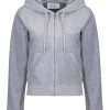 Clothing Juicy Couture | Robertson Classic Velour Hoodie - Silver Marl