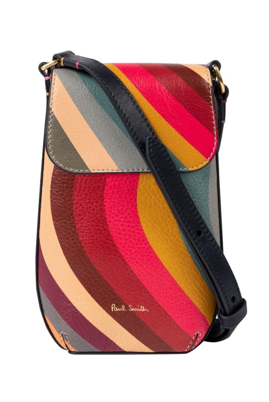 Accessories Paul Smith | Swirl Print Leather Cross-Body Phone Pouch Bag - Multicolour