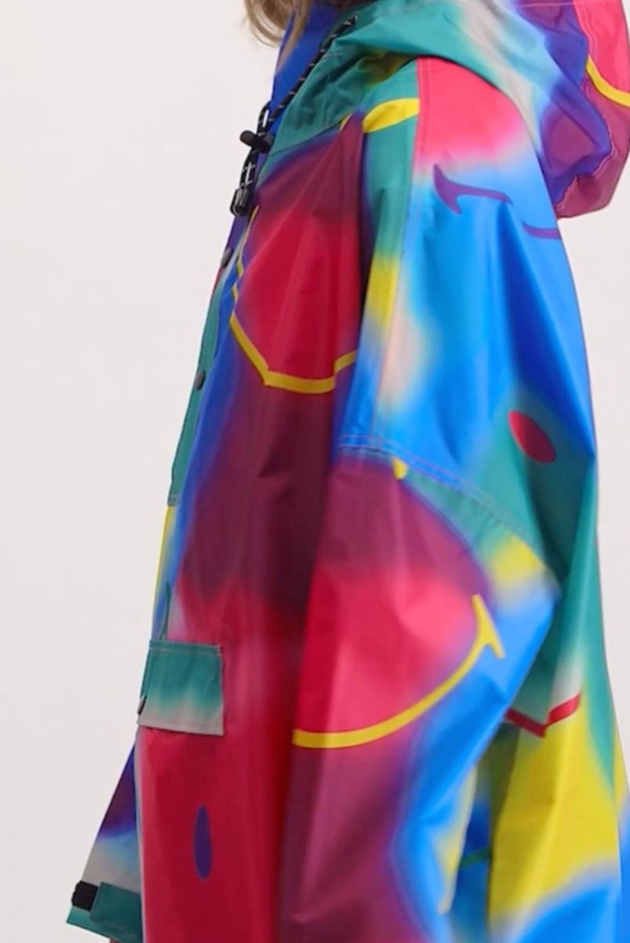 Clothing Rainkiss | Rain Poncho - Rainbow Art X Smiley