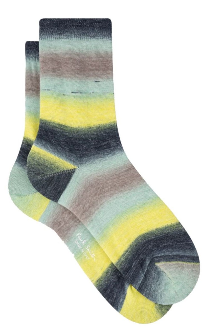 Accessories Paul Smith | Lime Stripe Cotton-Blend Socks - Green