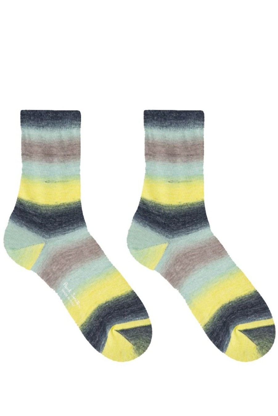 Accessories Paul Smith | Lime Stripe Cotton-Blend Socks - Green