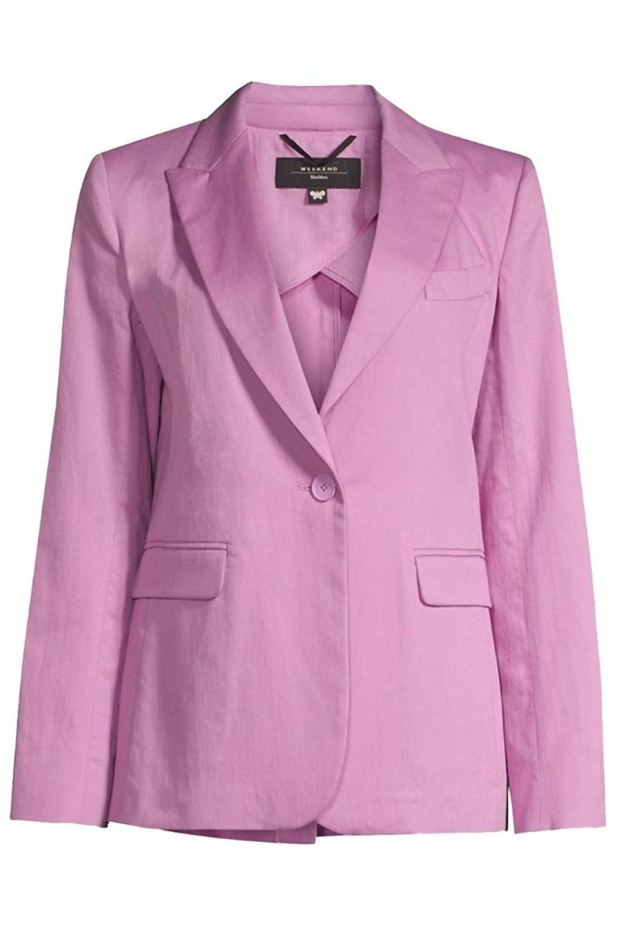 Clothing Weekend MaxMara | Gelosia Cotton & Linen Blazer - Lilac