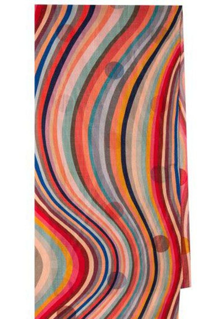 Accessories Paul Smith | Swirl & Spot Wool Silk Scarf - Multi