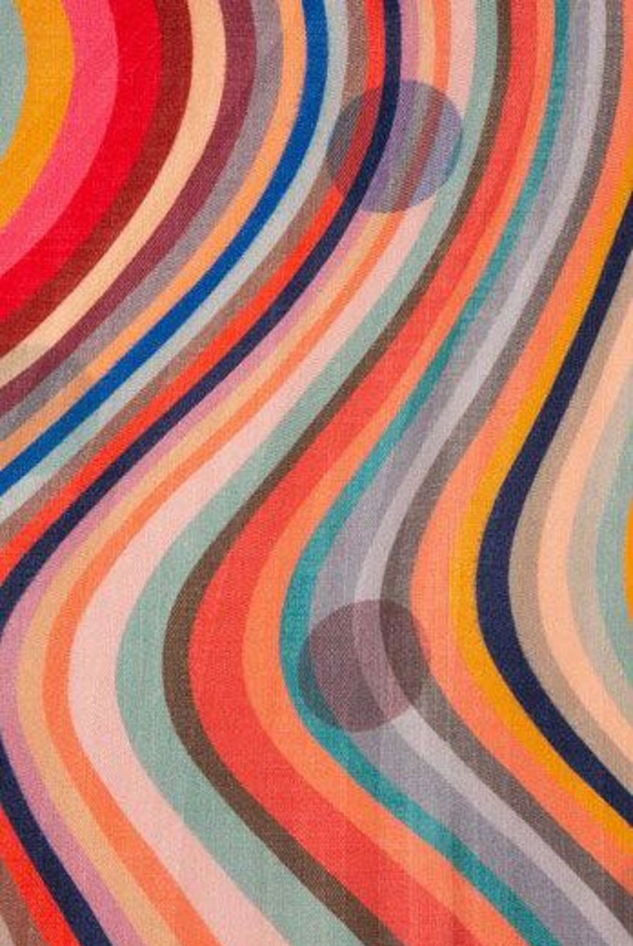 Accessories Paul Smith | Swirl & Spot Wool Silk Scarf - Multi