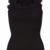 Clothing Rosemunde | Babette Lace Silk Top Black