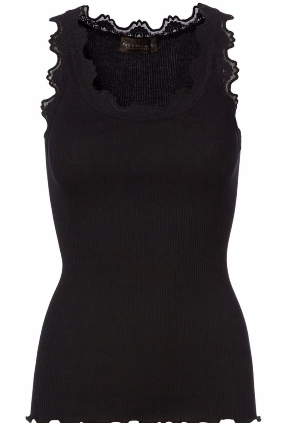 Clothing Rosemunde | Babette Lace Silk Top Black