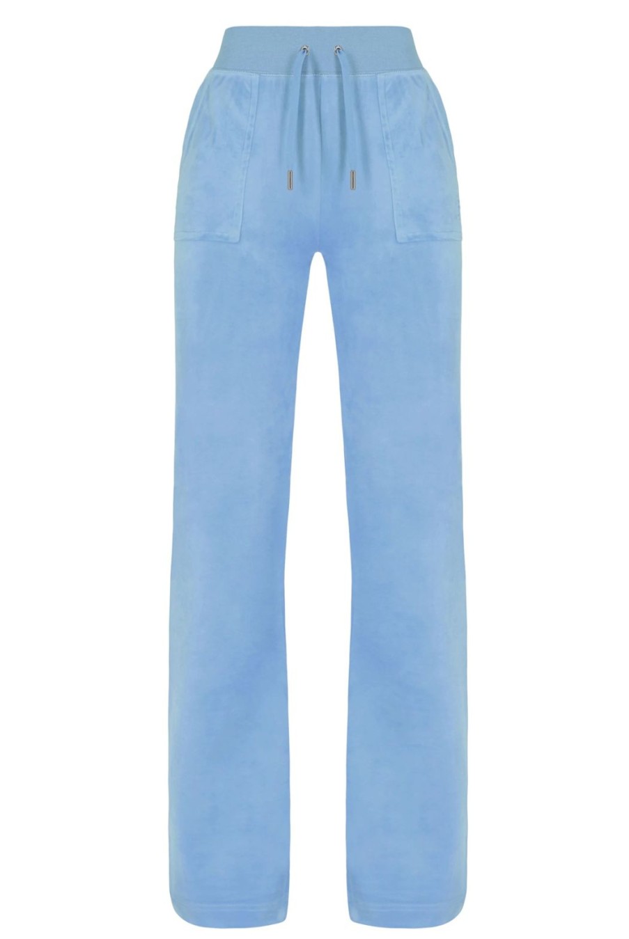 Clothing Juicy Couture | Del Ray Classic Velour Pocketed Bottoms - Powder Blue