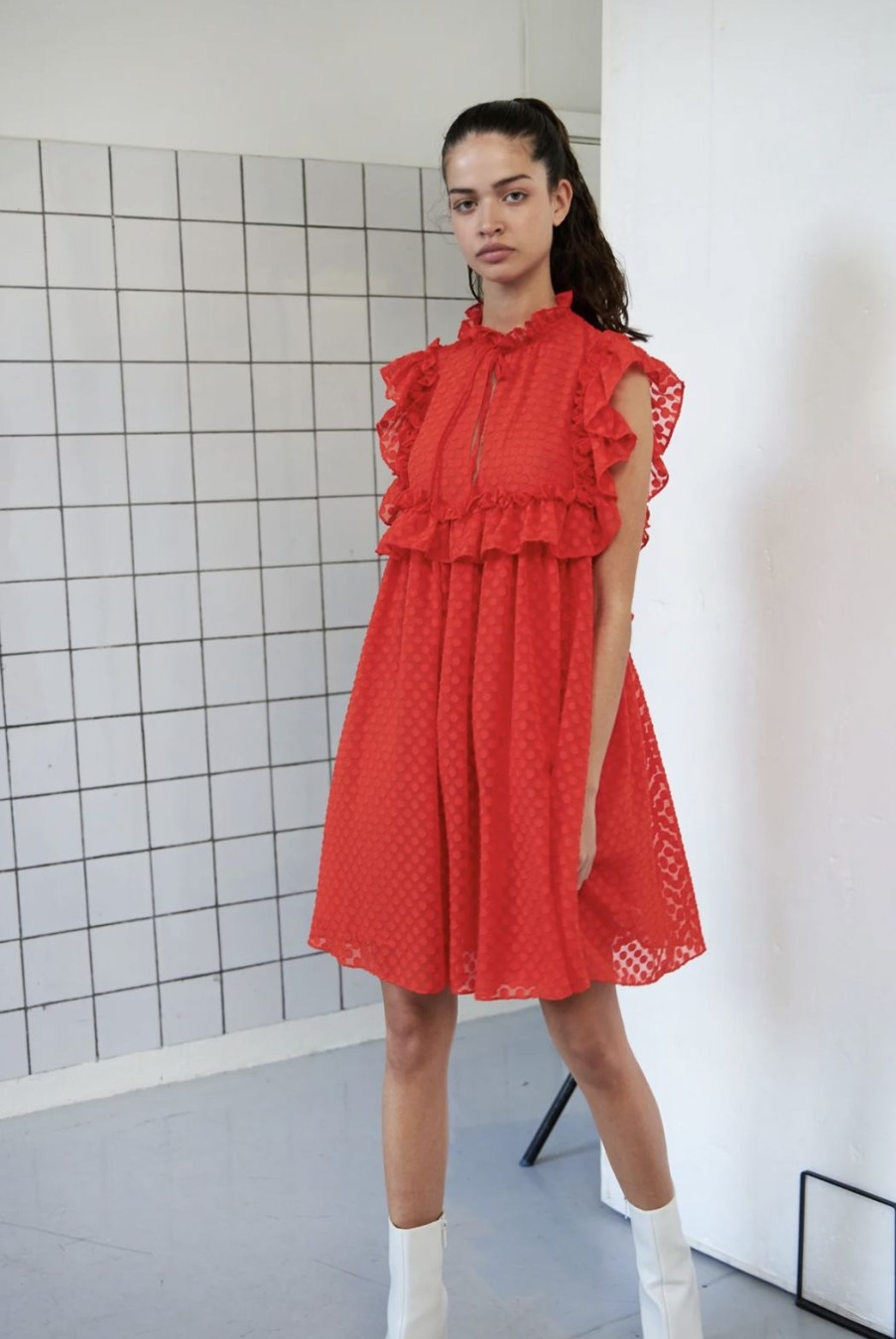 Clothing Stella Nova | Lela Dress - Chocking Red