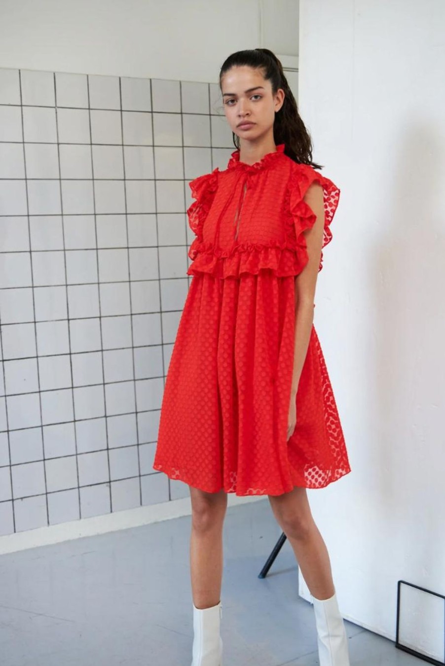 Clothing Stella Nova | Lela Dress - Chocking Red