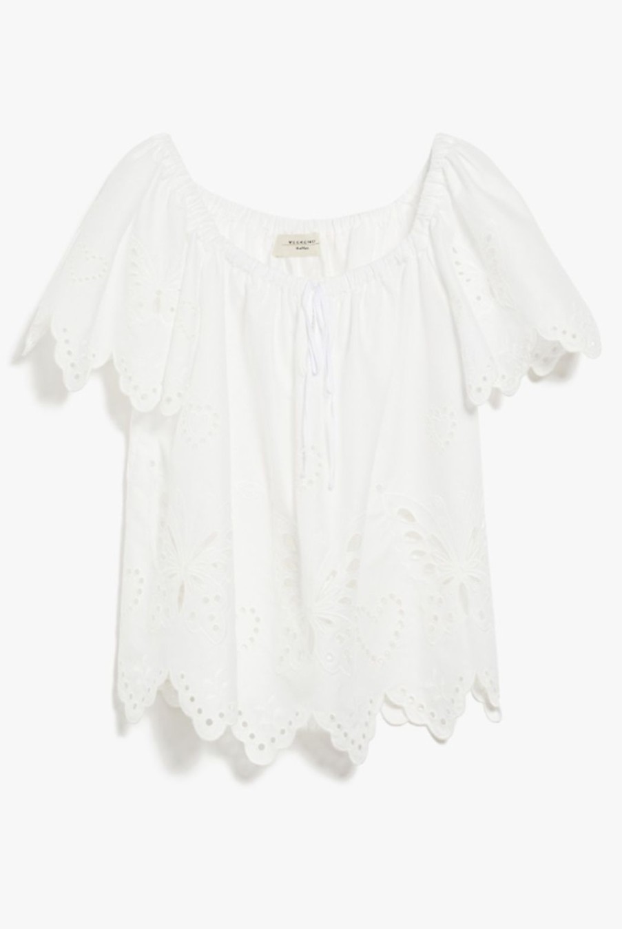 Clothing Weekend MaxMara | Verdier Cotton Broderie Anglaise Top - White