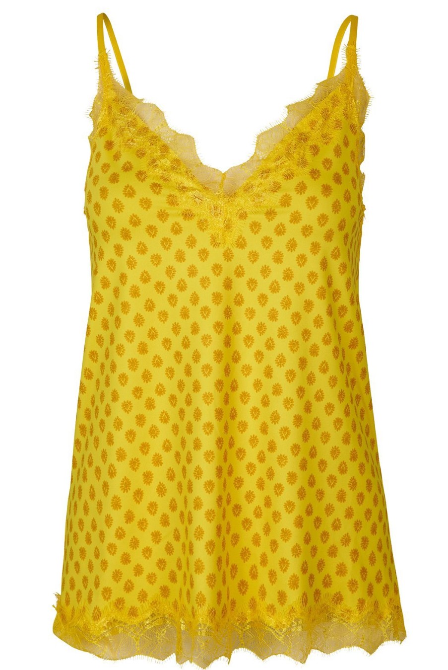 Clothing Rosemunde | Billie Strap Top With Lace - Sunshine Yellow