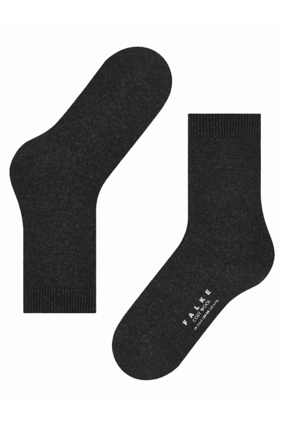 Accessories Falke | Cosy Wool Socks - Anthracite Melange