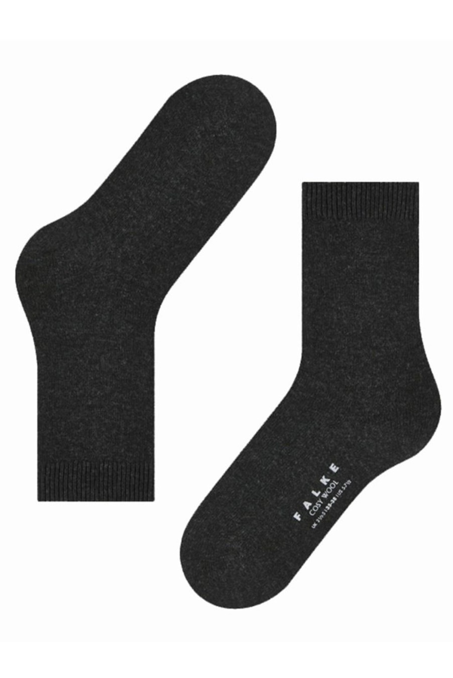 Accessories Falke | Cosy Wool Socks - Anthracite Melange