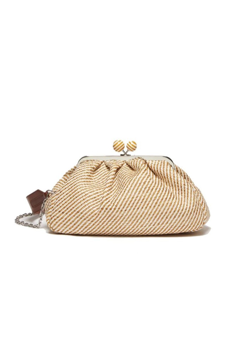 Accessories Weekend MaxMara | Niagara Medium Pasticcino Bag In Raffia - Camel