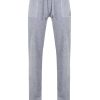 Clothing Juicy Couture | Del Ray Classic Velour Pocketed Bottoms - Silver Marl