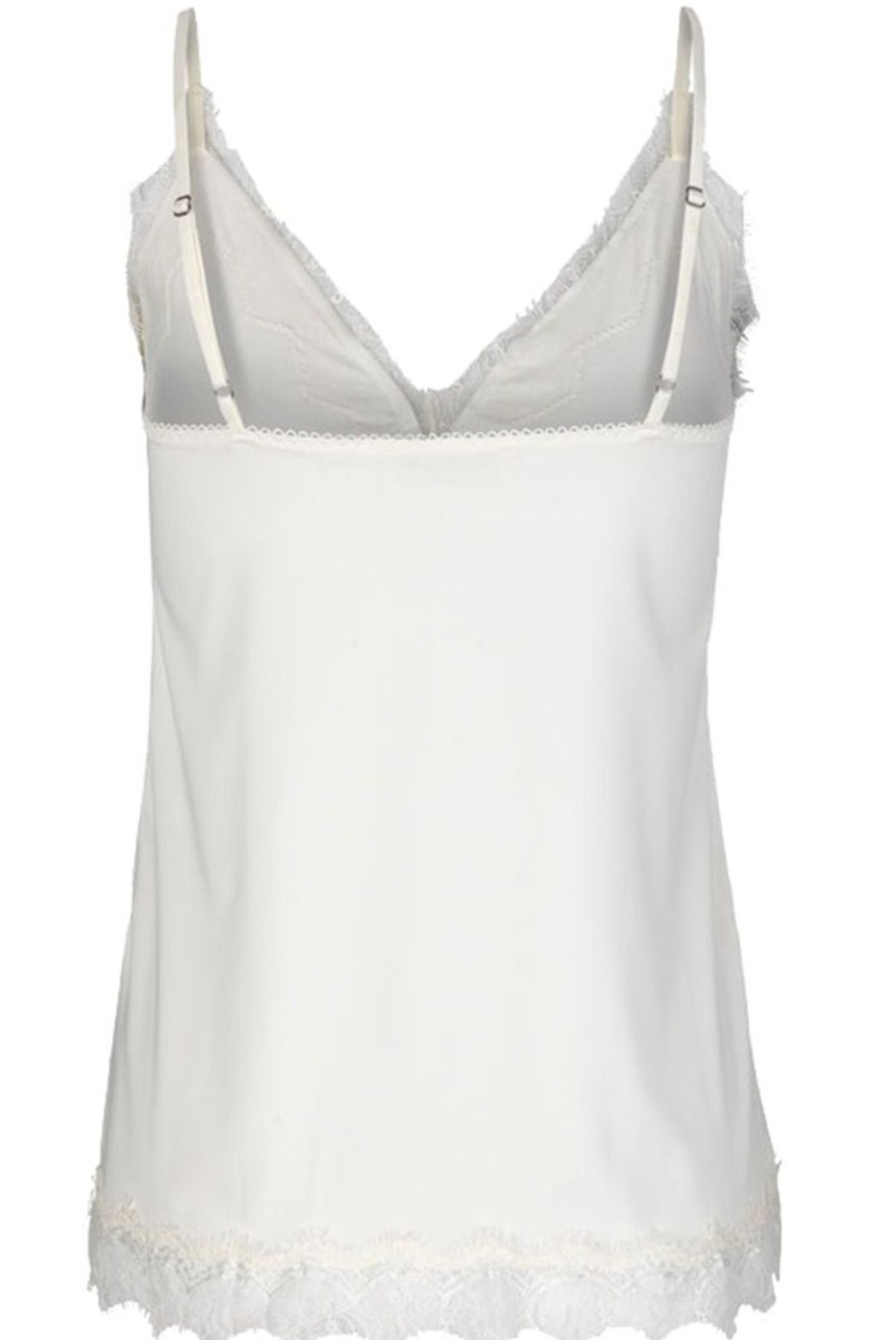 Clothing Rosemunde | Billie Strap Top With Lace - Ivory