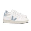 Shoes Veja | V-12 Leather Trainers - White Steel