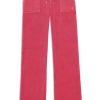 Clothing Juicy Couture | Del Ray Classic Velour Pocketed Bottoms - Pink Glo