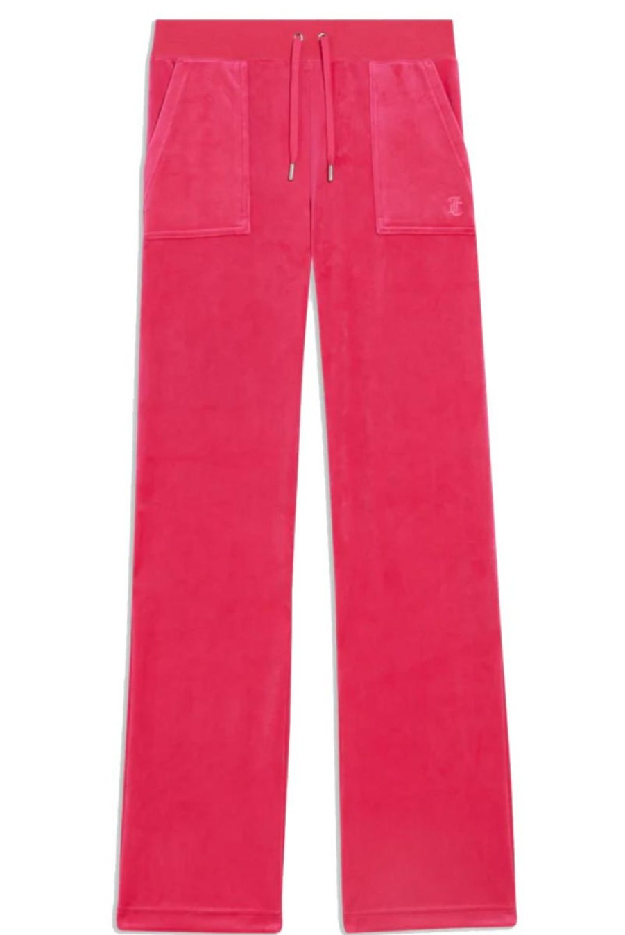 Clothing Juicy Couture | Del Ray Classic Velour Pocketed Bottoms - Pink Glo