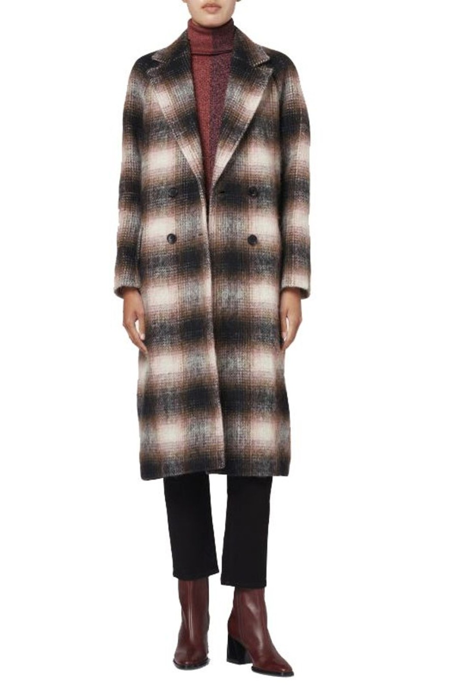 Clothing Paul Smith | Check Double Breasted Coat - Pink