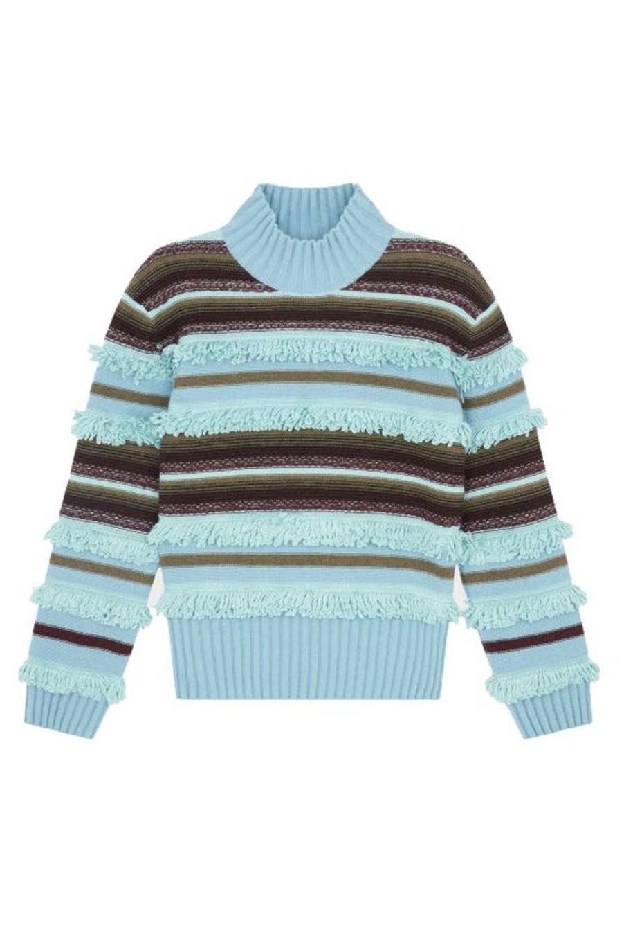 Clothing Paul Smith | Fringe Detail Jumper - Light Blue